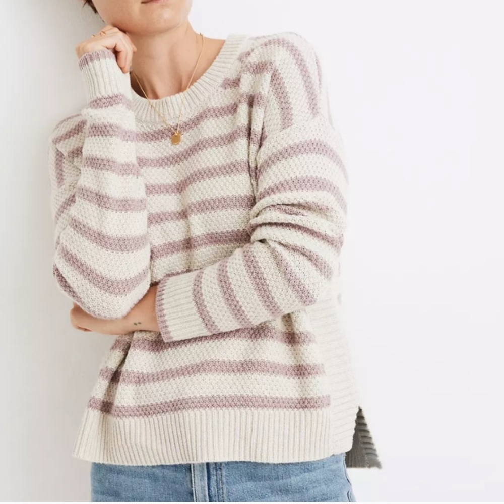 Madewell Stripe Pickford Pullover Sweater NWOT